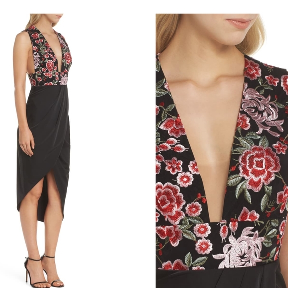 Saulee Dresses & Skirts - New Saulee Mila Tulip embroidered floral dress 8